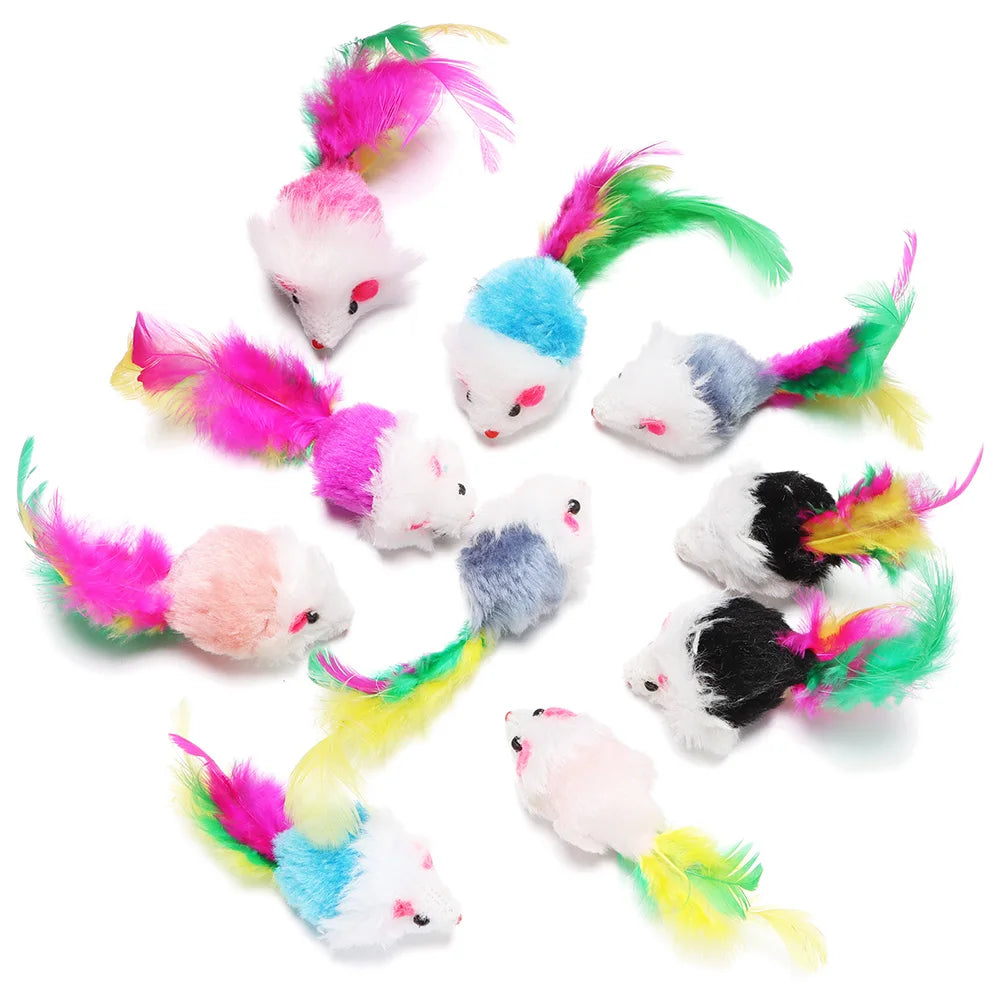 Colorful Catnip Mice Toy Set